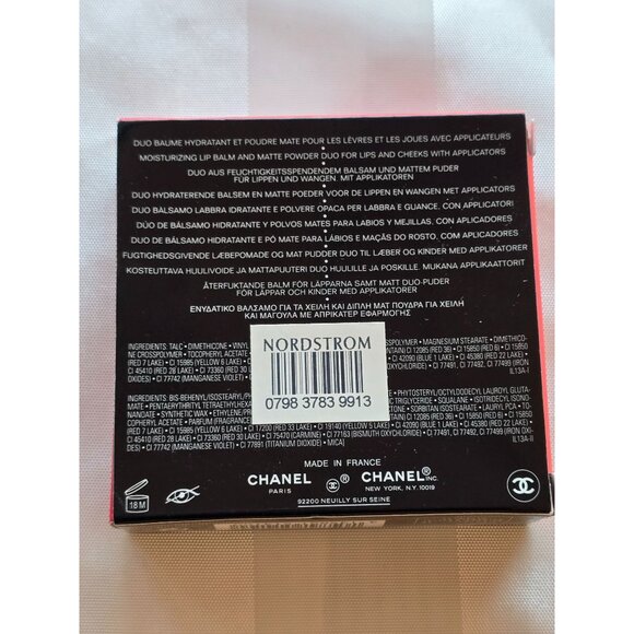 CHANEL Lip Balm and Powder Duo 410 Rosso Pompeiano MU3